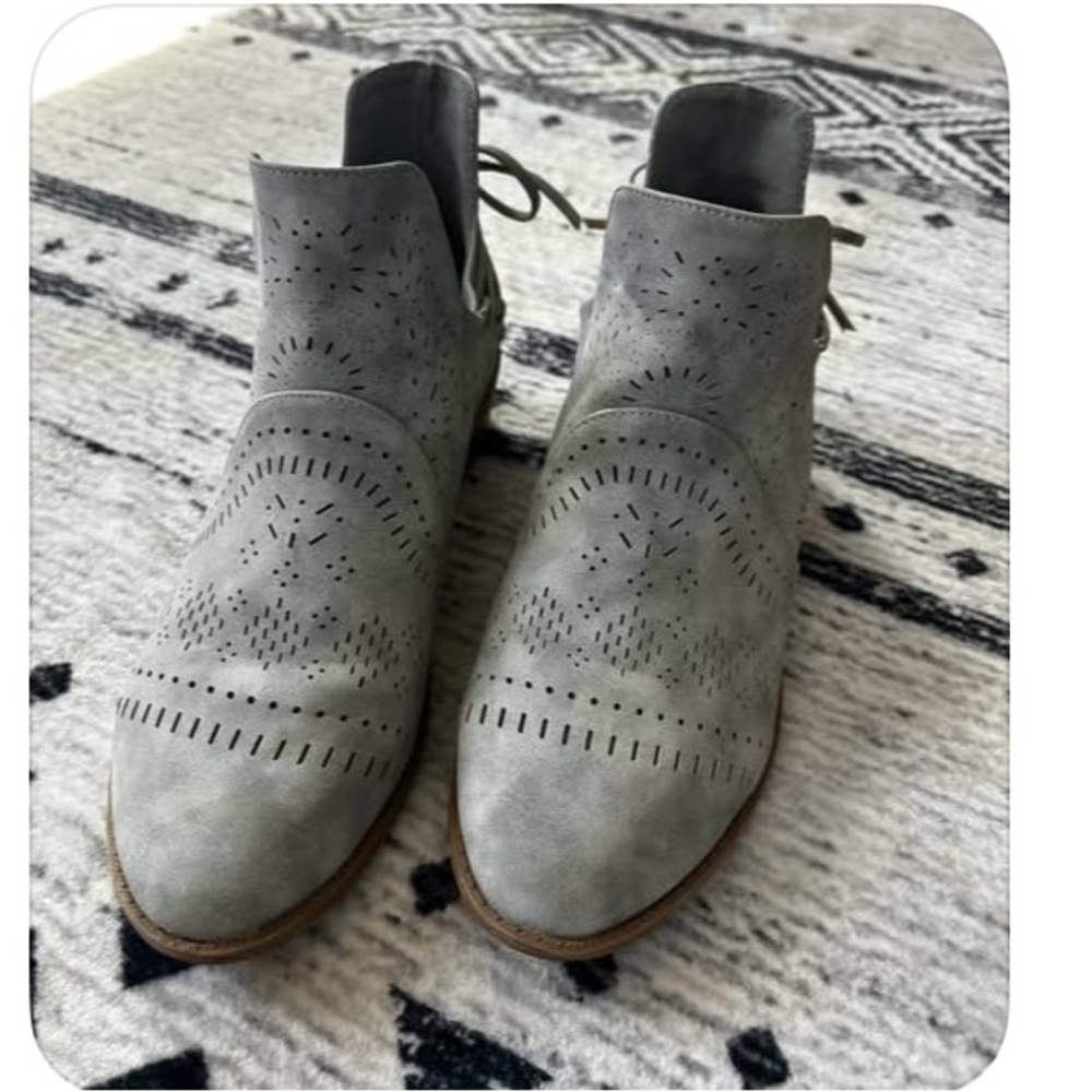 Gray Ankle Boots
